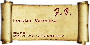 Forster Veronika névjegykártya